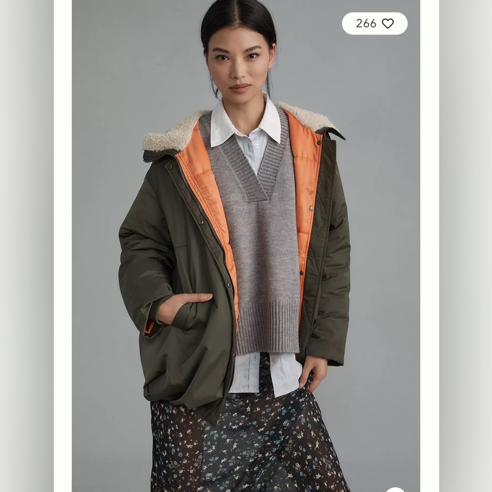 ANTHROPOLOGIE - PILCRO HOODED BUBBLE JACKET